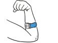 Arm wearing heart sensor