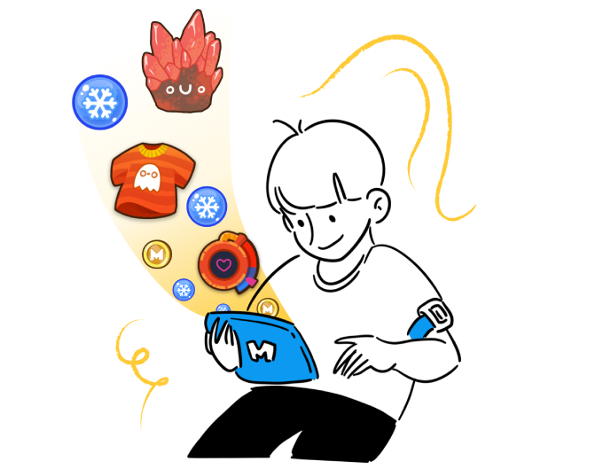 Cartoon of boy playing Mightier